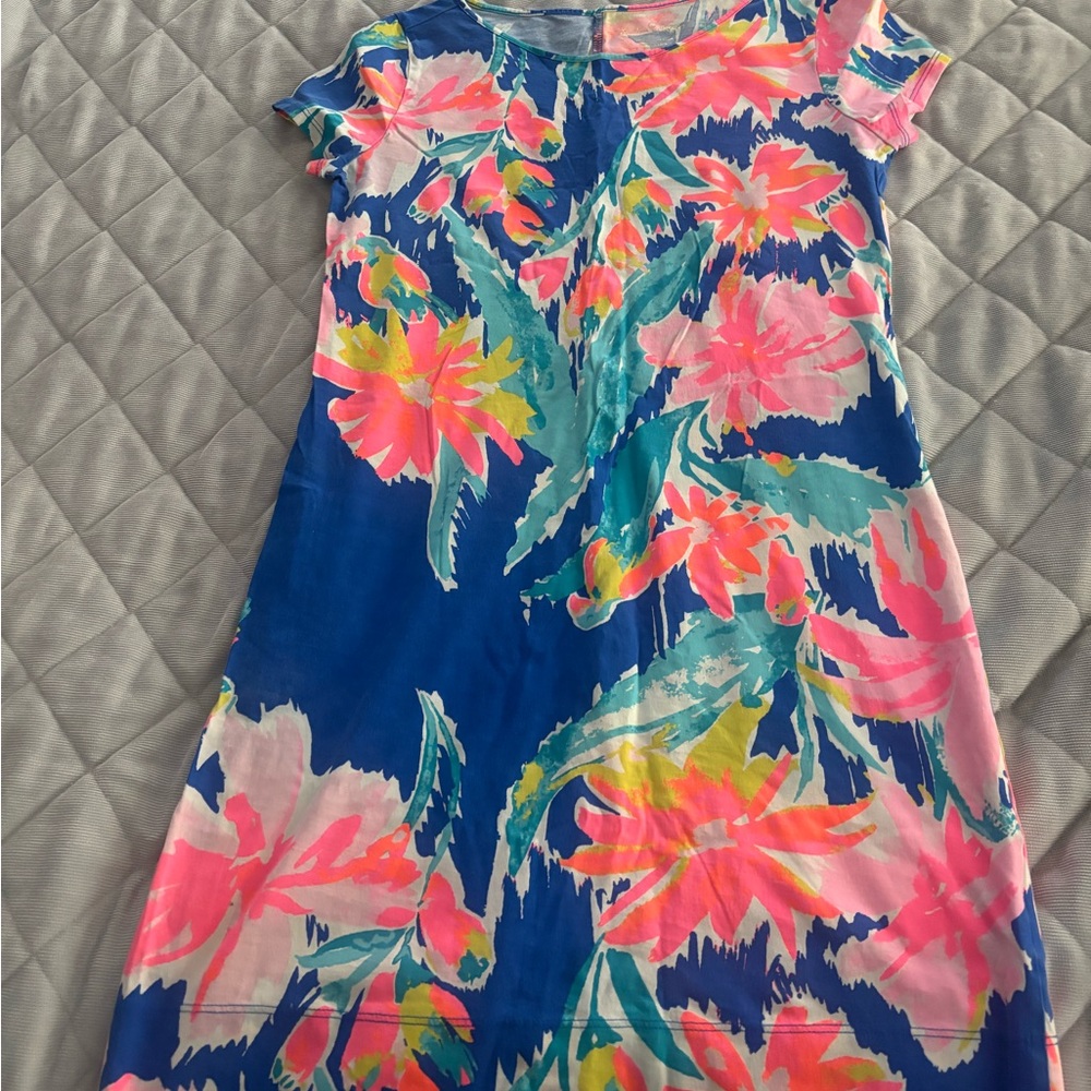 Lilly Pulitzer Blue and Pink Floral Dress